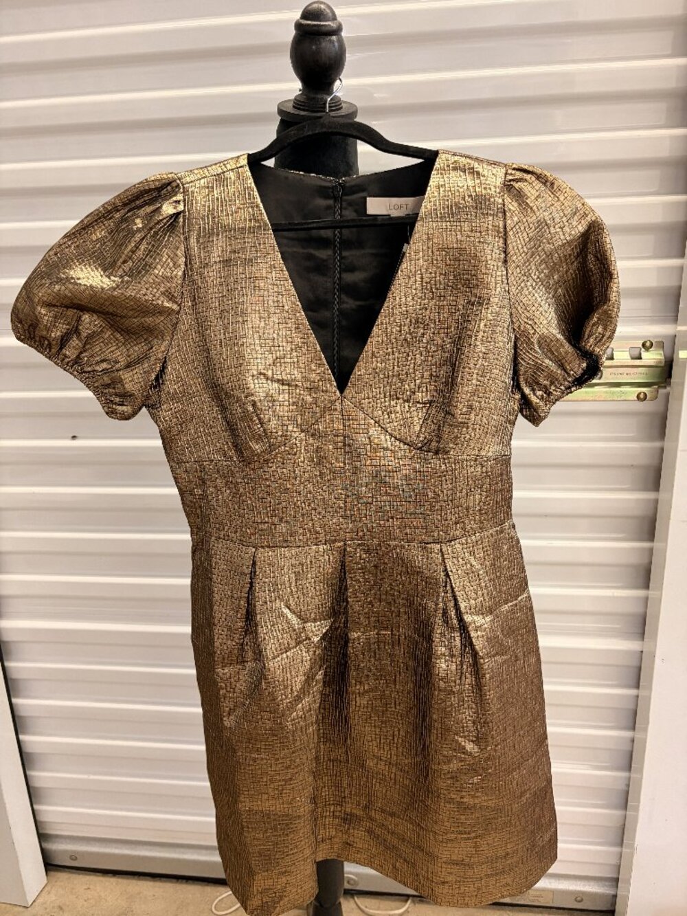 Women's Small gold metallic dress by LOFT